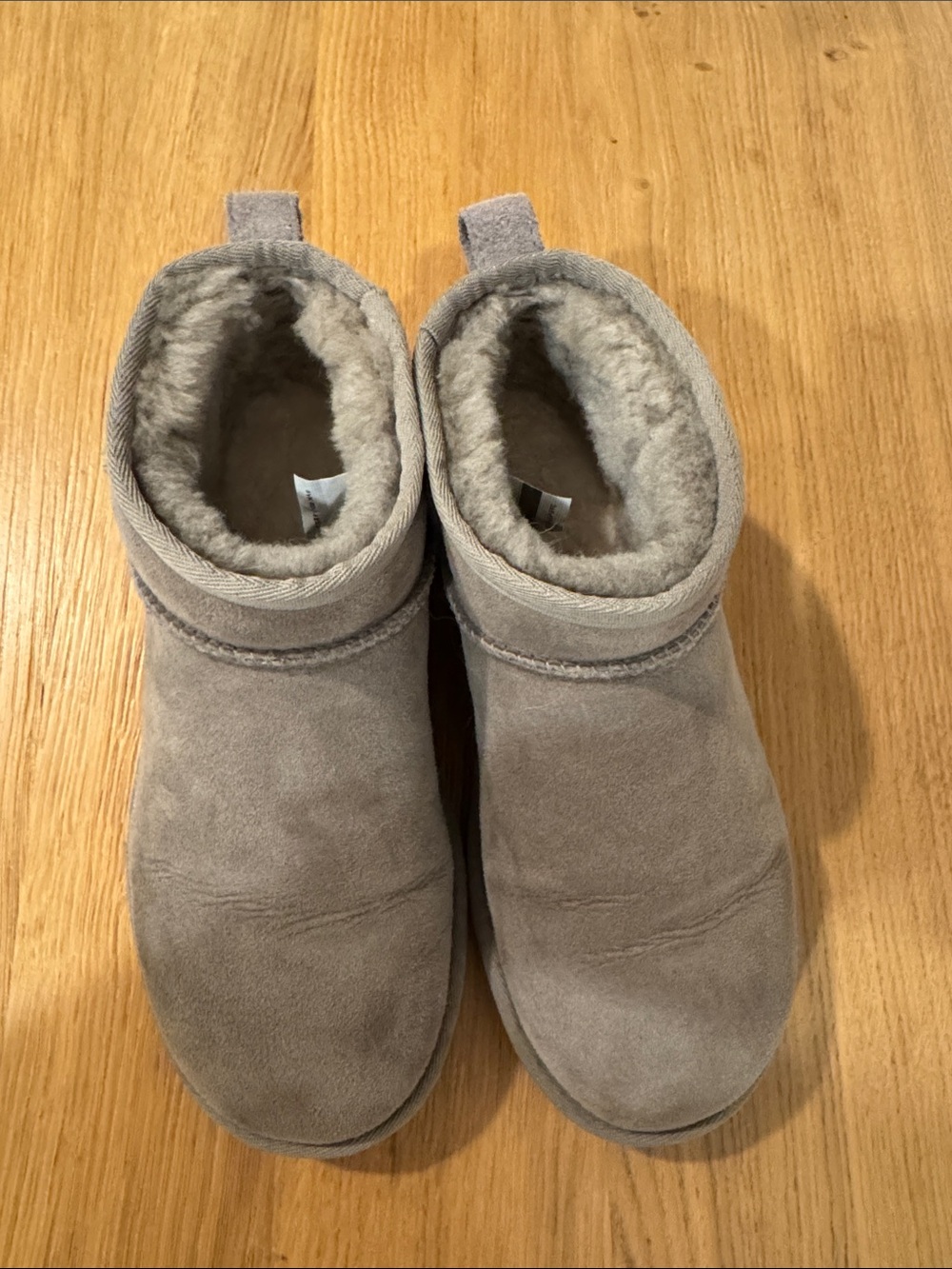 UGG womens Short Suede Winter Boots - Light Taupe Color